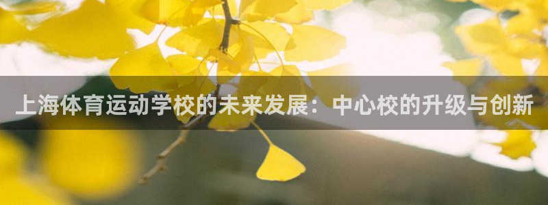 JJB竞技宝官方正版app娱乐：上海体育运动学校的未来发展：